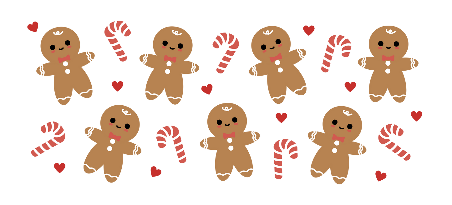 Gingerbread man and candy canes - 1
