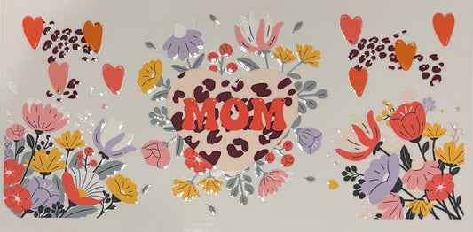 Mom with Hearts and Flowers